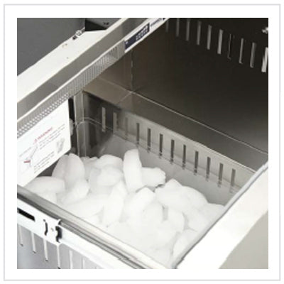 Vitrifrigo DW180IXN1-EXI-1 RV Double Drawer Freezer with Ice Maker – 5.1 cu ft, Stainless Steel, Steelock Latch, Internal Cooling, Adjustable Flange, 12/24VDC &amp; 100-240VAC, OCX2 Model