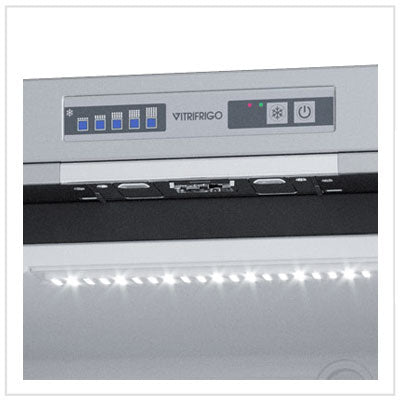 Vitrifrigo DW62IXD4XD-1 RV Refrigerator Only Drinks – 2.2 cu ft, Stainless Steel, Steelock Latch, External Cooling, 12/24VDC, OCX2 Model