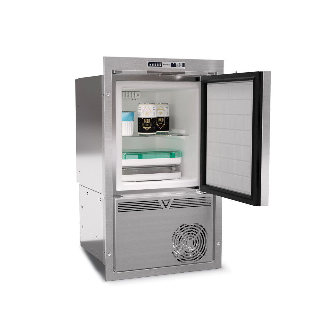 Vitrifrigo CFRIXD4DX RV Refrigerator or Freezer – 1.2 cu ft, Front-Loading, Stainless Steel, Reversible Door, Internal Cooling, Steelock Latch, 12/24VDC &amp; 100-240VAC, OCX2 Model