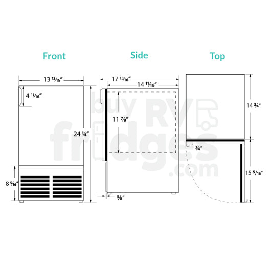 MCR014 14&quot; - Uline Crescent Ice Maker - Flush to Cabinet - 115v