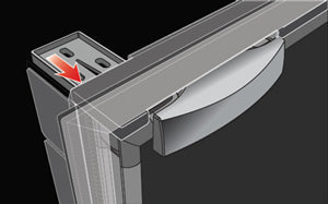 C115IBP4O-F - Vitrifrigo Front-Loading, Black Refrigerator Only Adjustable Flange (Internal Cooling Unit)