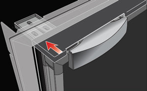 C115IBP4O-F - Vitrifrigo Front-Loading, Black Refrigerator Only Adjustable Flange (Internal Cooling Unit)